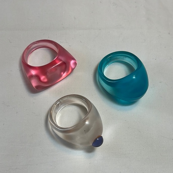 Colorful Resin Rings Set - Picture 2 of 2